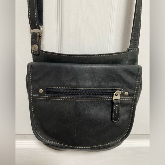 Fossil Handbags - Fossil vintage Black Patterned Leather Bag
